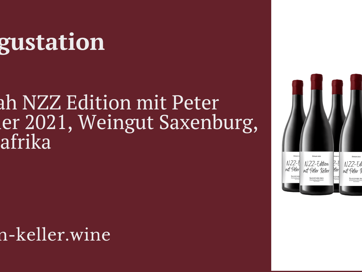 Syrah NZZ Edition mit Peter Keller 2021, Weingut Saxenburg,&nbsp;Südafrika